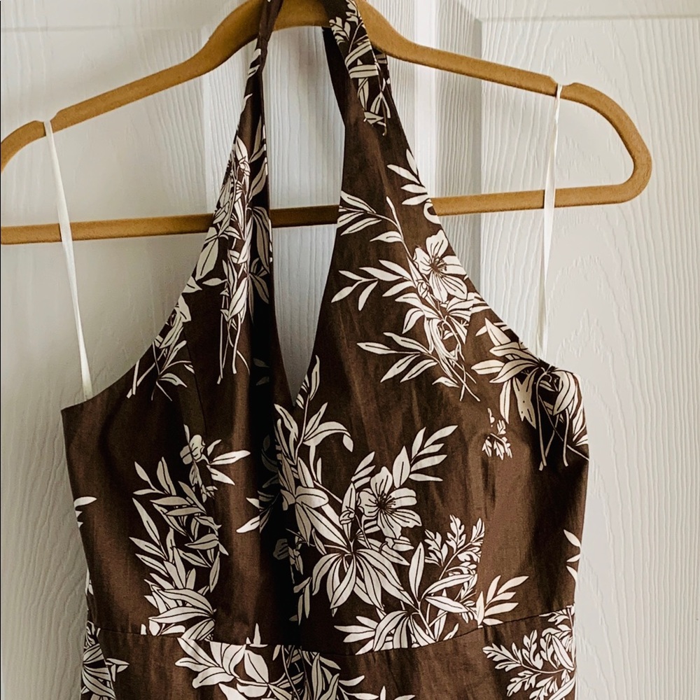 ANN TAYLOR 100% COTTON HALTER TOP DRESS - NEW